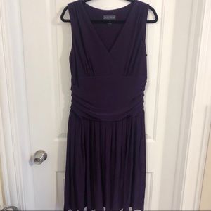 Jessica Howard Purple V Neck Dress